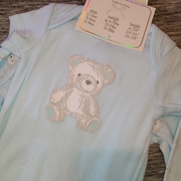 🆕Quiltex | "The Snuggle is Real" 6 Pc. Baby Boys Blue Layette Set Size 6-9 mos. - Picture 6 of 15